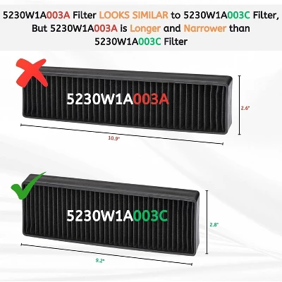 Nispira 5230W1A003C Charcoal Filter Replacement For GE Kenmore LG Microwave LMV1650ST LMV2031SB LMV2031ST LMHM2237BD, 1 Pack 4 Nispira 5230W1A003C Charcoal Filter Replacement For GE Kenmore LG Microwave LMV1650ST LMV2031SB LMV2031ST LMHM2237BD, 1 Pack - Image 2