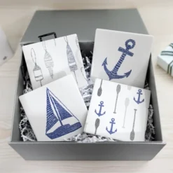 Pavilion Gift Company - Lake - 4" Ceramic Coasters (Set Of 4) - Trivets -Target KitchenAid GUEST aa625739 8abc 4829 a57c 010da974e7b6