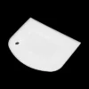 Unique Bargains Household Bakery Flour Bread Cake Dough Plastic D-Shaped Scraper Clear White 1 Pc
