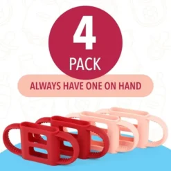 Impresa [4 Pack] Pink Bottle Handles For Dr Brown Baby Bottles - Baby Bottle Holder For Easy Grip -Target KitchenAid GUEST ab02024d 4ba6 45ae 85a2 e350eb53bf76