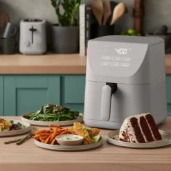 CruxGG 6qt Air Fryer Gray: 1500W Electric Fryer, Dishwasher-Safe Parts, 2-Year Warranty, 6-Quart Capacity -Target KitchenAid GUEST ab250037 10a2 4b34 8437 716f06cce94d