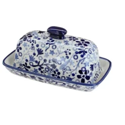 Blue Rose Polish Pottery M074 Manufaktura Butter DIsh -Target KitchenAid GUEST ab48efc4 da65 4bd3 bedc 4d333fab3258