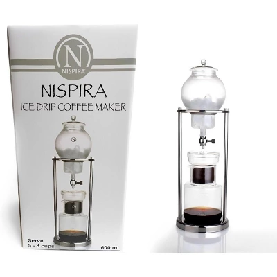 Nispira Luxury Ice Cold Brew Dripper Coffee Maker In Stainless Steel And Borosilicate Glass, 600 Ml Silver 3 Nispira Luxury Ice Cold Brew Dripper Coffee Maker In Stainless Steel And Borosilicate Glass, 600 Ml Silver