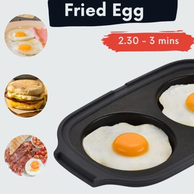 Itopfox Microwave Egg Fryer & Cooker For Breakfast Sandwiches, Poacher & Maker For 2 Eggs, Dishwasher-Safe & BPA-Free, Quick & Easy Microwave Cooking 3 Itopfox Microwave Egg Fryer & Cooker For Breakfast Sandwiches, Poacher & Maker For 2 Eggs, Dishwasher-Safe & BPA-Free, Quick & Easy Microwave Cooking