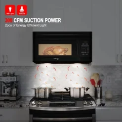 GASLAND 30" Over-The-Range Microwave Oven 1.6 Cu.ft., 300 CFM, Black, OTR1603B