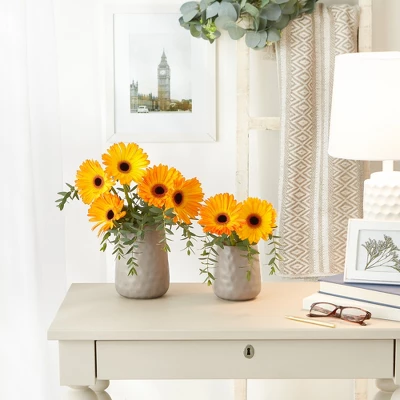 Design Imports Stone Matte Dimple Texture Ceramic Canister Set/2 5 Design Imports Stone Matte Dimple Texture Ceramic Canister Set/2 - Image 3