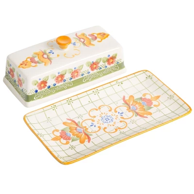 Gibson Laurie Gates Tierra 4 Piece Hand Painted Ceramic Tableware Accessory Set 10 Gibson Laurie Gates Tierra 4 Piece Hand Painted Ceramic Tableware Accessory Set - Image 8