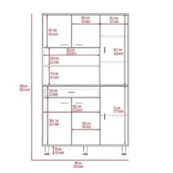 Depot E-Shop 90 Kitchen Pantry Cabinet, Two Open Shelves, One Drawer, Multiple Cabinets -Target KitchenAid GUEST abb0a536 9c85 4f77 9c07 5383f0b12ba5