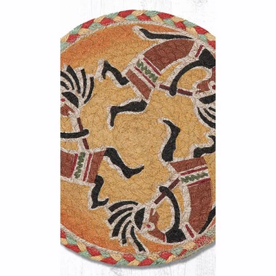 Earth Rugs Southwestern Kokopelli Printed Round Trivet 10" Table Protector 4 Earth Rugs Southwestern Kokopelli Printed Round Trivet 10" Table Protector - Image 2