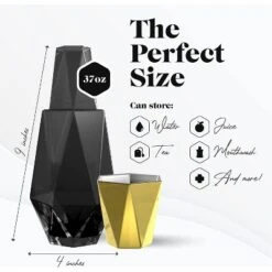 American Atelier Modern Geometric 37oz Bedside Carafe And Gold Tumbler Glass/Lid, 2-Piece Set -Target KitchenAid GUEST abccd150 b232 4a2c aeb7 5930f427c81e