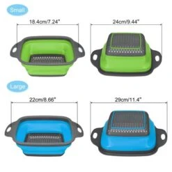 Unique Bargains Collapsible Colander Set Silicone Square Foldable Strainer Space Saving -Target KitchenAid GUEST ac18a08d 6346 4409 9243 2b0db85207af