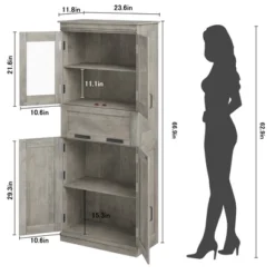 66.9" Pantry Cabinet With Drawer, Kitchen Storage Buffet Cabinet With 4 Shelves, Freestand Storage Cabinet -Target KitchenAid GUEST ac270217 835d 4a28 ba26 2d199dcceb29
