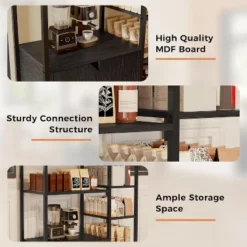 5-Tier Coffee Bar With Shelves, Bakers Rack W/Storage Cabinet, Bookshelves Storage Organizer, Display Standing Shelf Unit For Living Room -Target KitchenAid GUEST ac60013e 5686 4797 8204 95a83c7a02f7