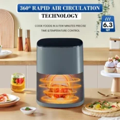 JIONJOY Compact & Large 6 Qt Air Fryer With Window Square , Roast, Reheat, Bake, Steam 12 JIONJOY Compact & Large 6 Qt Air Fryer With Window Square , Roast, Reheat, Bake, Steam -Target KitchenAid GUEST ac7563e7 0e41 410c 8d02 8761e774842f