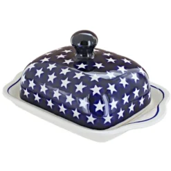 Blue Rose Polish Pottery 858 Zaklady Square Butter Dish -Target KitchenAid GUEST aca013b7 3dd6 4815 85a5 aef7faba282b