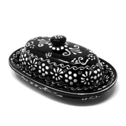 Slickblue Textured Black Pottery Butter Dish – Handmade, 7.5" X 5" X 2.5", Dishwasher & Microwave Safe -Target KitchenAid GUEST acbabba5 0bbd 4be7 b7a6 9c0c29cb5504