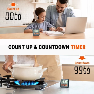 ThermoPro TM03W Digital Timer For Kids & Teachers, Kitchen Timers For Cooking With 2-Level Alarm Volume, Countdown Timer Stopwatch For Classroom 4 ThermoPro TM03W Digital Timer For Kids & Teachers, Kitchen Timers For Cooking With 2-Level Alarm Volume, Countdown Timer Stopwatch For Classroom - Image 2