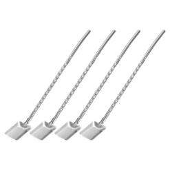 Unique Bargains Stainless Steel Reusable Long Handle Shovel Shaped Spoon Straws 4 Pcs -Target KitchenAid GUEST ad2c9485 4cd6 48c5 b146 a1fef788d07e