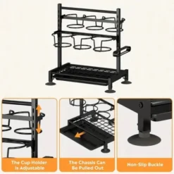 SEVOBAL Stanley 40 Oz Water Bottle Organizer With Handle Kitchen Storage For Stanley Cup Accessories Mug Organizer, Black, 16.19"*10.34"*2.93" -Target KitchenAid GUEST ad2e4f23 aec9 40fd b6f6 c9cd28a9c4ad