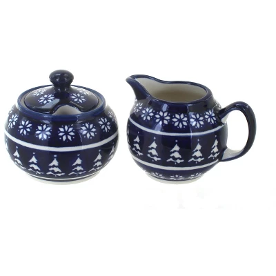 Blue Rose Polish Pottery 694-711 Zaklady Cream & Sugar Set 20 Blue Rose Polish Pottery 694-711 Zaklady Cream & Sugar Set - Image 18