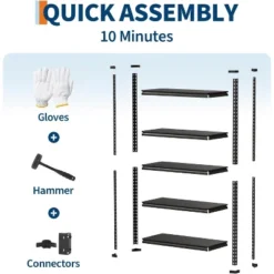 Acekool 3-Tier Steel Storage Rack - 36"W×16"D Adjustable Shelves, 770lb/Shelf Capacity For Garage, Pantry & Basement Organization -Target KitchenAid GUEST ad85d16f d382 4f24 b246 7672247b8ca4