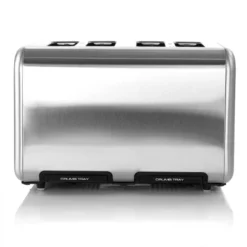 MegaChef 4 Slice Toaster In Stainless Steel Silver: Defrost, Reheat, Bagel, Adjustable Thermostat, Crumb Tray, 1800W -Target KitchenAid GUEST ad8f9047 9c51 4191 aade b524b242d752
