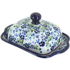 Blue Rose Polish Pottery 858 Zaklady Square Butter Dish -Target KitchenAid GUEST adaa93a0 b1be 4745 aaca b78dfbd55955