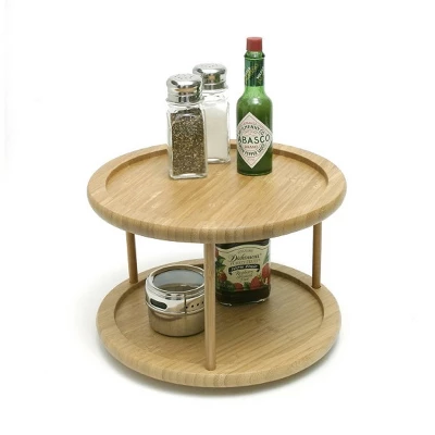 YBM HOME Bamboo Lazy Susan Single Turntable 6 YBM HOME Bamboo Lazy Susan Single Turntable - Image 4