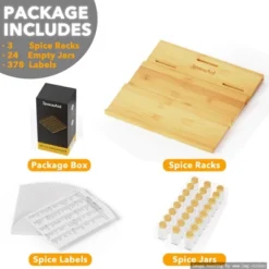 3 Tier Bamboo Spice Drawer Organizer With 24 Jars, 378 White Labels -Target KitchenAid GUEST ae1eafd6 ca93 4a84 b45f 7e93320c24bc
