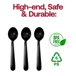 Smarty Had A Party Heavy Weight PP Black Soup Spoon - 2000 Pcs -Target KitchenAid GUEST ae259a4d e49e 4120 8b65 b756bc99652b