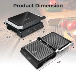 Costway Electric Panini Press Grill Sandwich Maker With LED Display & Removable Drip Tray -Target KitchenAid GUEST ae5cdc4b e44d 42e7 94be e6d764b7f6c3