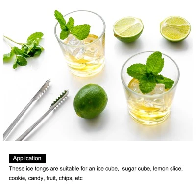 Unique Bargains Stainless Steel Well-polished Mini Ice Bucket Cube Sugar Ice Tongs 6 Unique Bargains Stainless Steel Well-polished Mini Ice Bucket Cube Sugar Ice Tongs - Image 4