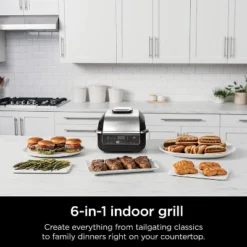 Ninja EG201 Foodi 6-in-1 Indoor Grill And 4-Quart Air Fryer - Factory Refurbished