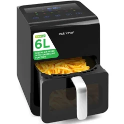 NutriChef 6L Digital Air Fryer With Transparent Window, 12 Preset Programs - Black -Target KitchenAid GUEST afcf4328 d320 4c47 ae6e 67e39fa564f3