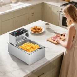 ROVSUN 11.4QT /23.8QT Electric Deep Fryer W/Basket & Lid 2500W/5000W, Countertop Frying Machine, Temperature Adjustable Stainless Steel French Fryer -Target KitchenAid GUEST b0095f8d 2592 4c2e 89dd 3cb70c17c526