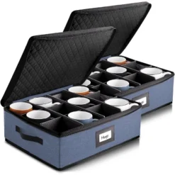 StorageBud Fine China Storage Containers, Durable Dinnerware Storage Set, Hard Shell Quilted Dish Storage Boxes With Felt Dividers -Target KitchenAid GUEST b0aefcd4 ba8e 4ce0 9b10 83d1de3b697d