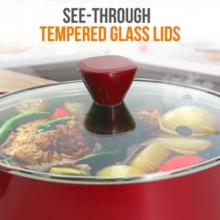 NutriChef Saucepan Pot With Lid - Non-stick High-Qualified Kitchen Cookware With See-Through Tempered Glass Lids, 3 QT -Target KitchenAid GUEST b0c9bb31 33b2 4c95 9b6f ac509df14474