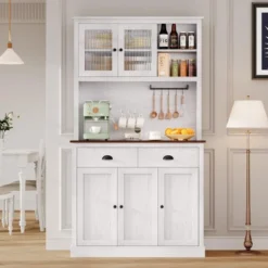 Kitchen Pantry Storage Cabinet,71" Tall Wood Pantry With Microwave Stand, Modern Kitchen Hutch Cabinet,Coffee Bar Hutch With Wine Rack For Dining Room -Target KitchenAid GUEST b1094425 90bd 47e0 bed6 6990ffd51ada