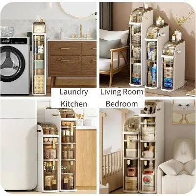 Acekool 4-Tier Slim Plastic Storage Cabinet With Drawers – Space-Saving Waterproof Organizer For Bathroom, Kitchen & Laundry 8 Acekool 4-Tier Slim Plastic Storage Cabinet With Drawers – Space-Saving Waterproof Organizer For Bathroom, Kitchen & Laundry - Image 6