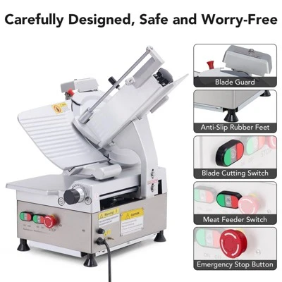 Garvee Automatic Meat Slicer, Deli Slicer With 12" Carbon Steel Blade, Meat Slicer Machine For Commercial/Home Use 6 Garvee Automatic Meat Slicer, Deli Slicer With 12" Carbon Steel Blade, Meat Slicer Machine For Commercial/Home Use - Image 4