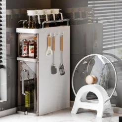 Acekool Kitchen Spice Rack With 2 Drawers And Hooks – Waterproof Plastic Shelf Organizer For Spice Jars And Kitchen Storage -Target KitchenAid GUEST b1744702 7d96 4dfd a3c3 7c2efa71c653