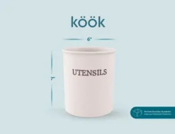 Kook Speckled Ceramic Utensil Crock Holder, 6 Inches, Cream -Target KitchenAid GUEST b24da3a7 4943 428c acf5 42b043d2802e