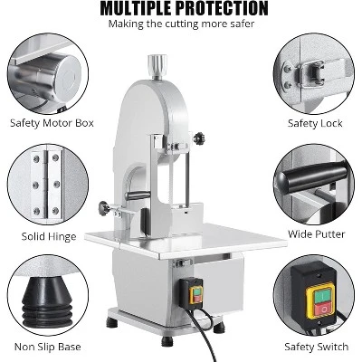 Commercial Electric Meat Saw 1500W Countertop Bone Cutter Adjustable Thickness 5 Commercial Electric Meat Saw 1500W Countertop Bone Cutter Adjustable Thickness - Image 3