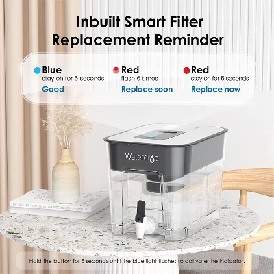 Waterdrop 200-Gallon Long-Life 40-Cup Large Water Filter Dispenser With 1 Filter, For Home And Office 8 Waterdrop 200-Gallon Long-Life 40-Cup Large Water Filter Dispenser With 1 Filter, For Home And Office - Image 6