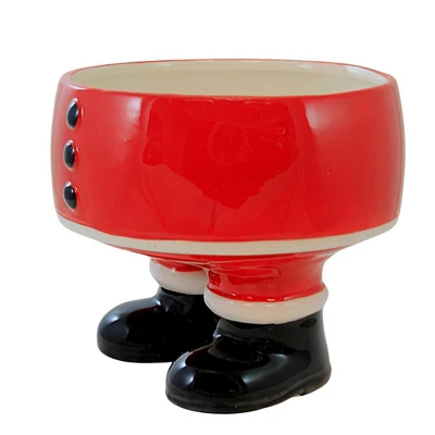 Ganz 6.0 Inch Santa Candy Bowl Christmas , Black Boots (1PC) 4 Ganz 6.0 Inch Santa Candy Bowl Christmas , Black Boots (1PC) - Image 2