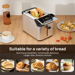 Whall® Stainless Steel Smart Toaster, 2 Slice | Projection Touchscreen, 1.5" Extra-Wide Slots, Digital Timer, Reheat & Defrost, Removable Crumb Tray 14 Whall® Stainless Steel Smart Toaster, 2 Slice | Projection Touchscreen, 1.5" Extra-Wide Slots, Digital Timer, Reheat & Defrost, Removable Crumb Tray -Target KitchenAid GUEST b32218db 9f54 4b25 bba1 d22b8dafcdfc