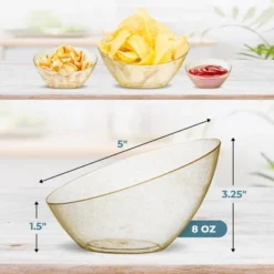 Posh Setting Clear And Gold Glitter Angled Plastic Small Serving Bowls - 8 Oz. - 5 Pack 9 Posh Setting Clear And Gold Glitter Angled Plastic Small Serving Bowls - 8 Oz. - 5 Pack -Target KitchenAid GUEST b3386399 d0b0 4a8b 849f 28f548b16317