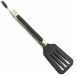 Norpro 8" Stainless Steel Mini Slotted Spatula Locking Serving Tongs