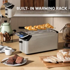 Whall® Stainless Steel Smart Toaster, 4 Slice | Projection Touchscreen, 1.5" Extra-Wide Slots, Digital Timer, Reheat & Defrost, Removable Crumb Tray 15 Whall® Stainless Steel Smart Toaster, 4 Slice | Projection Touchscreen, 1.5" Extra-Wide Slots, Digital Timer, Reheat & Defrost, Removable Crumb Tray -Target KitchenAid GUEST b3d1d6b7 ef37 4cba 9368 3d7028cf518f