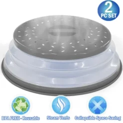 5 Star Super Deals 2 Microwave Splatter Guard Cover - Collapsible Lid For Food Protection And Easy Storage BPA-Free, Dishwasher Safe, Heat-Resistant -Target KitchenAid GUEST b41cd1f0 b12e 42fa acc9 20e73e785b0f